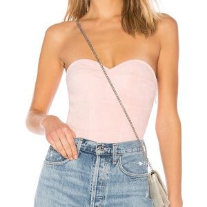 BY THE WAY. Carla Faux Suede Bodysuit - Size M